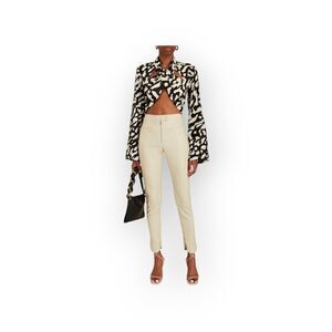 Alexis Vincenzo Vegan‎ Leather Skinny Pants Cream White Women’s Size M